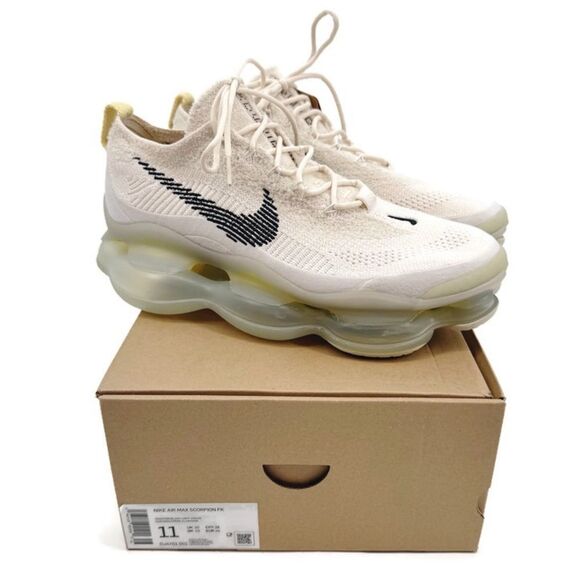 New Men’s‎ Size 11 Nike Air Max Scorpion FK Phantom Black Light Cream Sneakers - Picture 1 of 9
